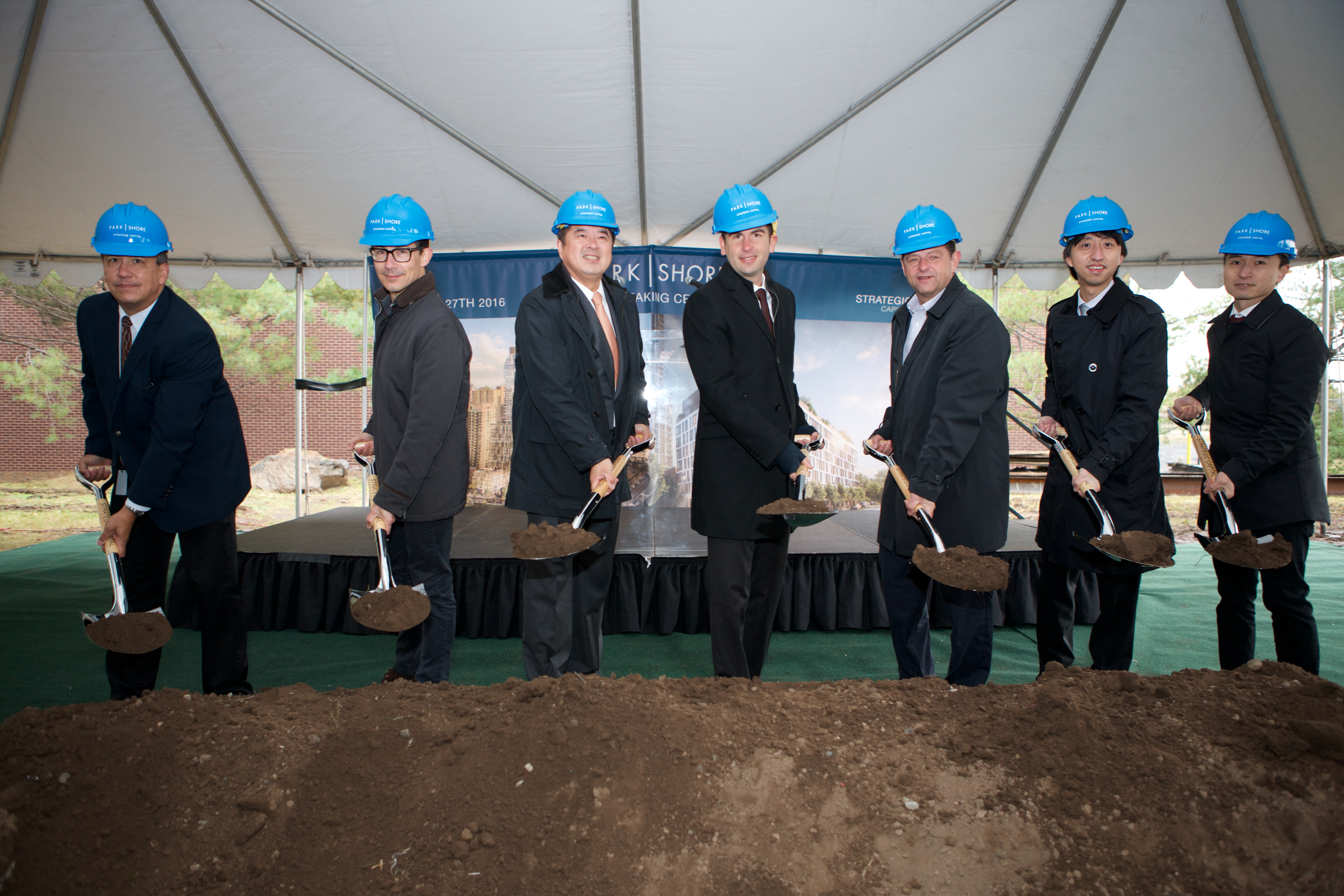 Strategic Capital joined local officials for a groundbreaking ceremony for Park and Shore in Jersey City.